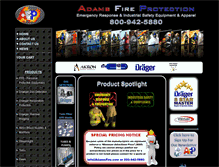 Tablet Screenshot of adamsfire.com
